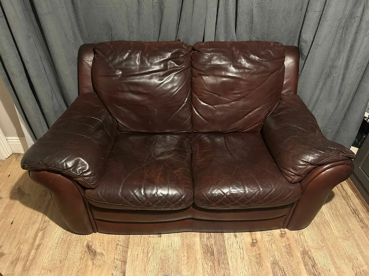 2 Seater Leather Sofa- Free to Take Away