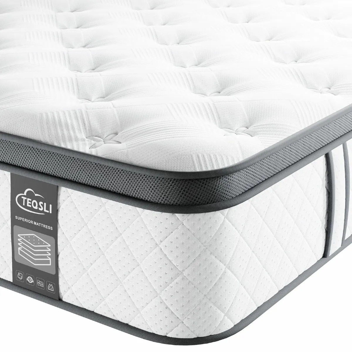 4FT6 Double Mattress 10 Inch Gel Memory Foam - Image 1
