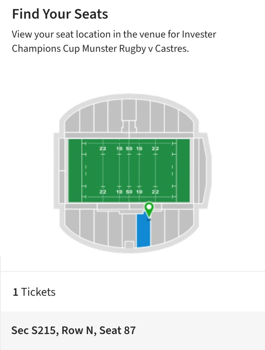 Munster Rugby Ticket - Image 3