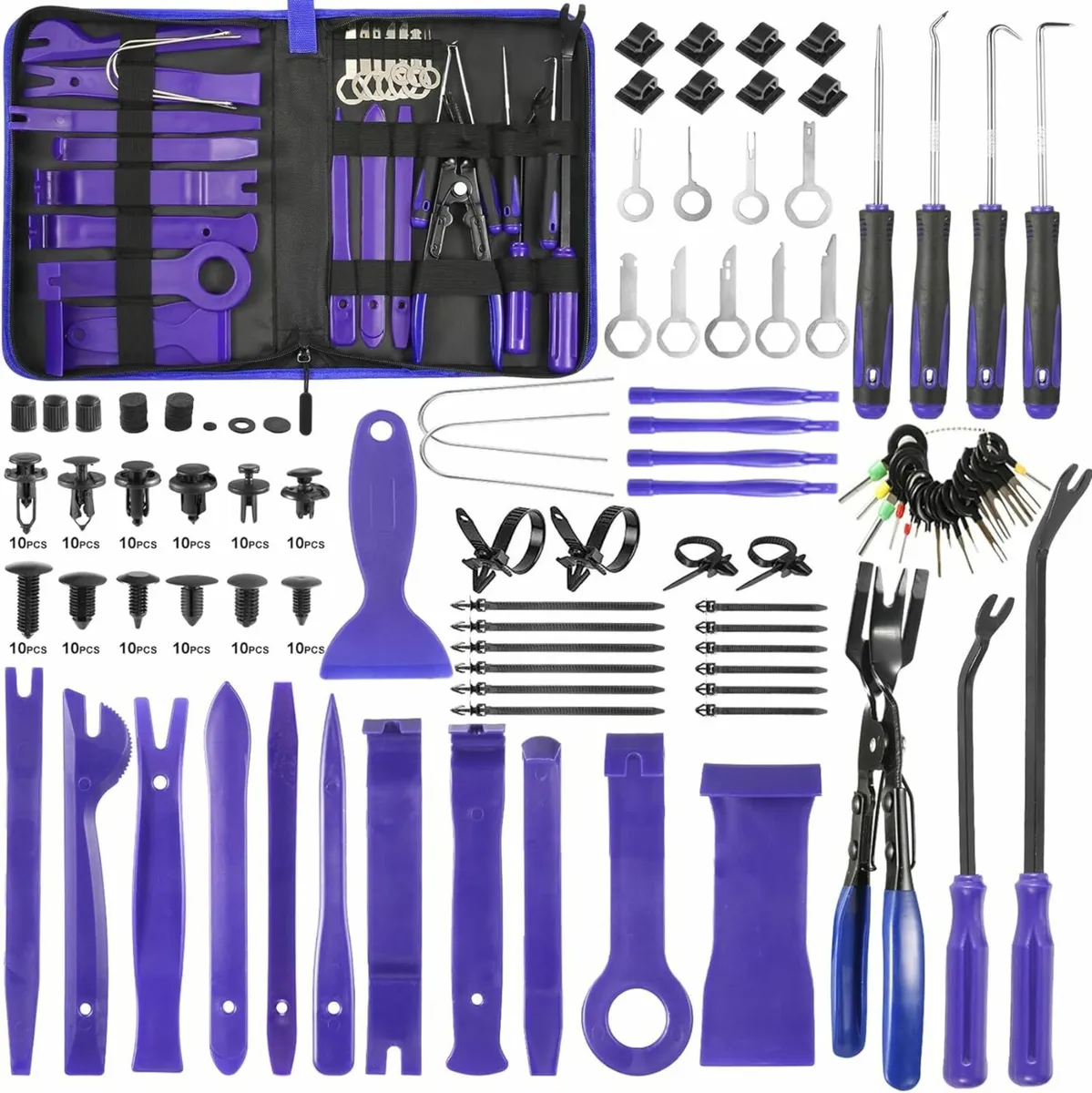 342Pcs Trim Removal Tool Kit, Car Panel Door Audio