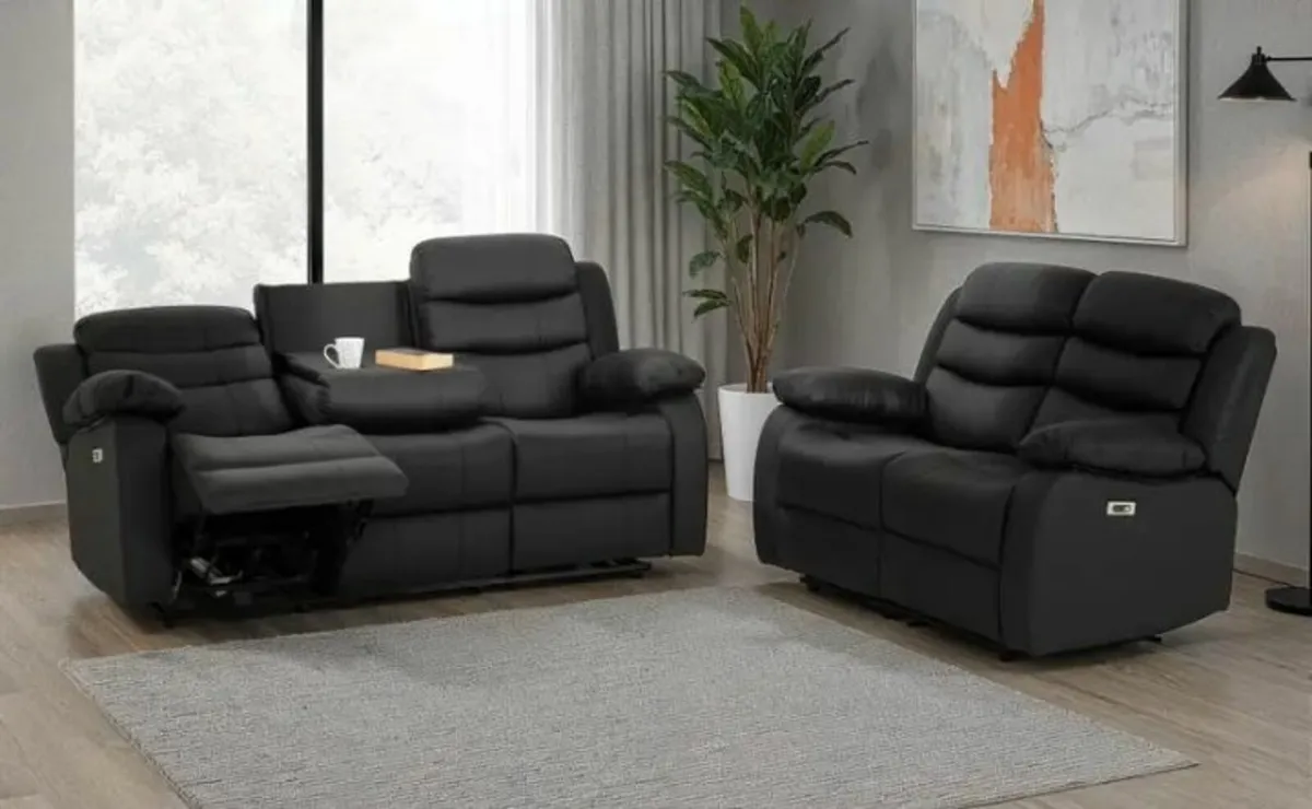 Roma 3+2 Electric Recliner Suite / 2 Colours - Image 1