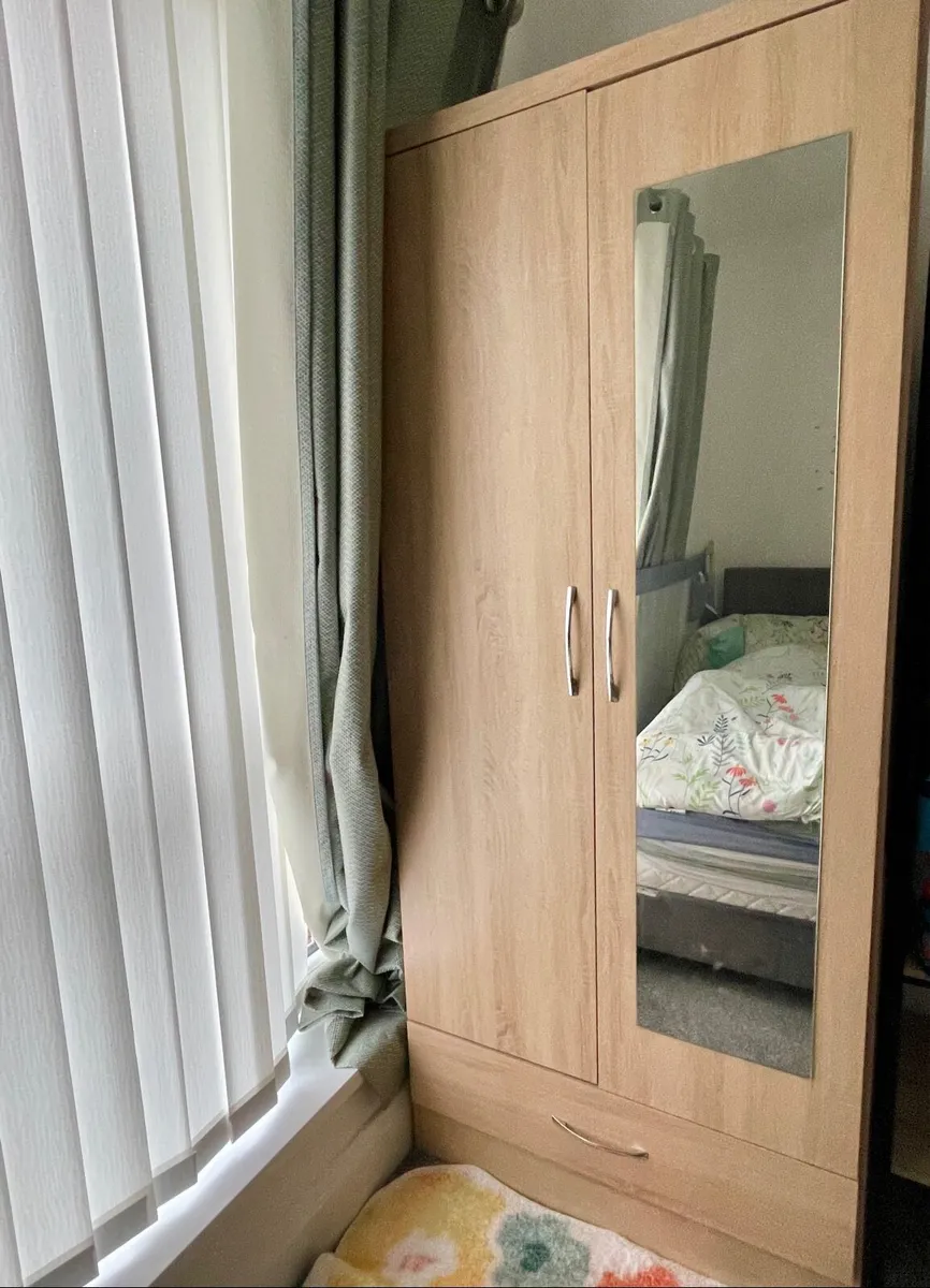 Wardrobe and bedside table set - Image 1