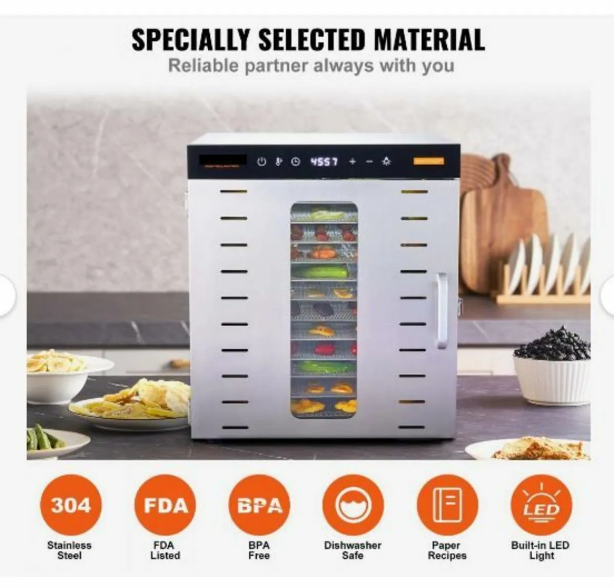 10 Trays Food Dehydrator Machine Stainless - Image 4