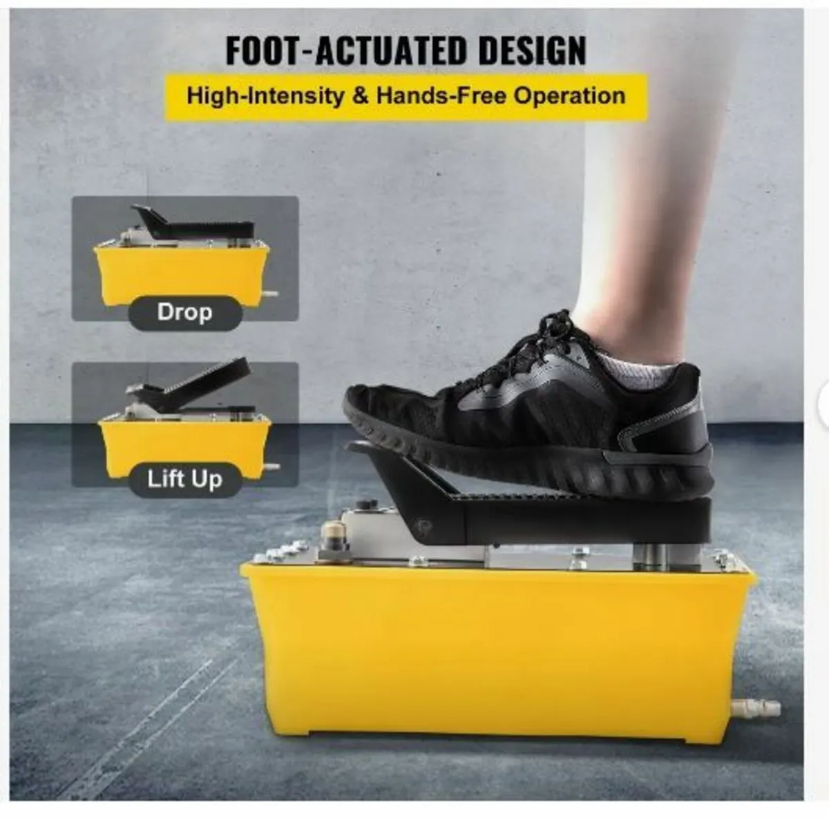 Air Hydraulic Pump, 10,000 PSI Hydraulic Foot Pum - Image 2