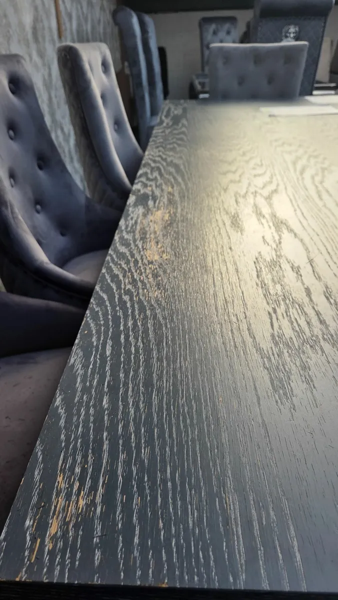 Ex display 7ft grey wood table. Clearance - Image 2