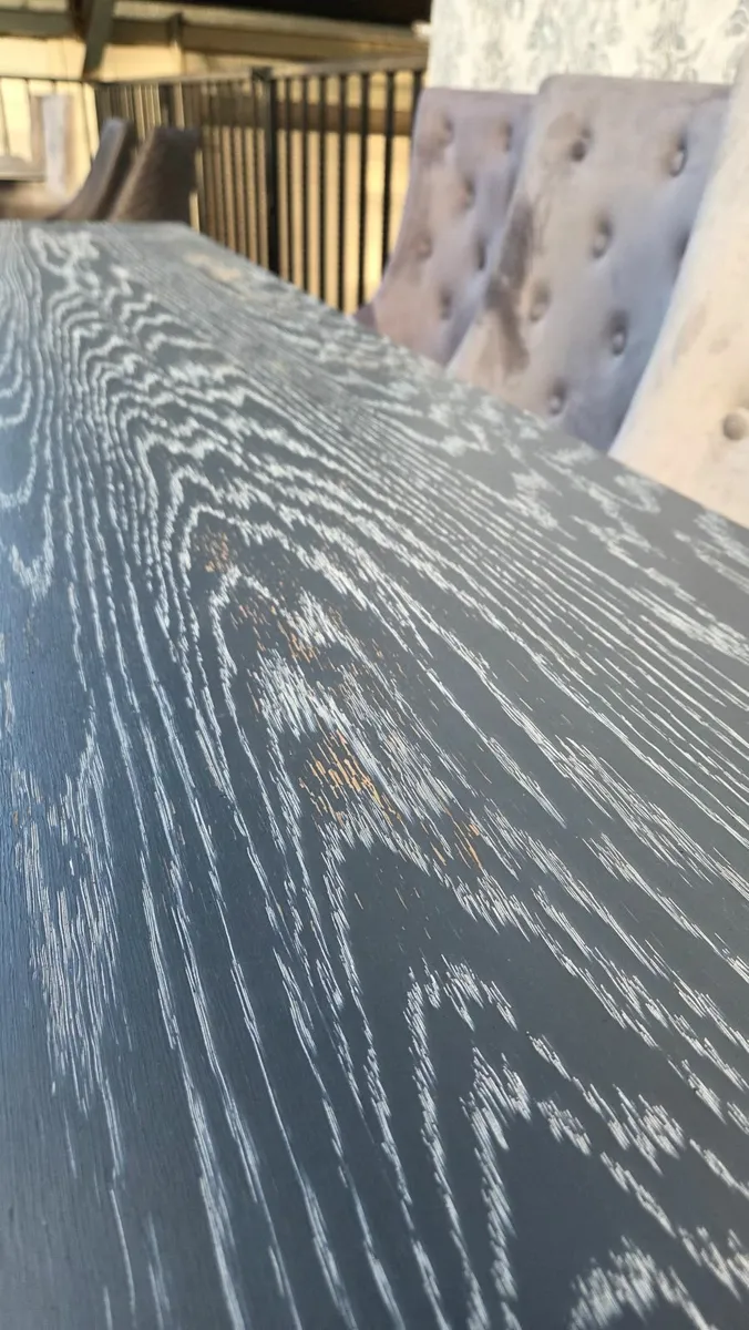 Ex display 7ft grey wood table. Clearance - Image 4