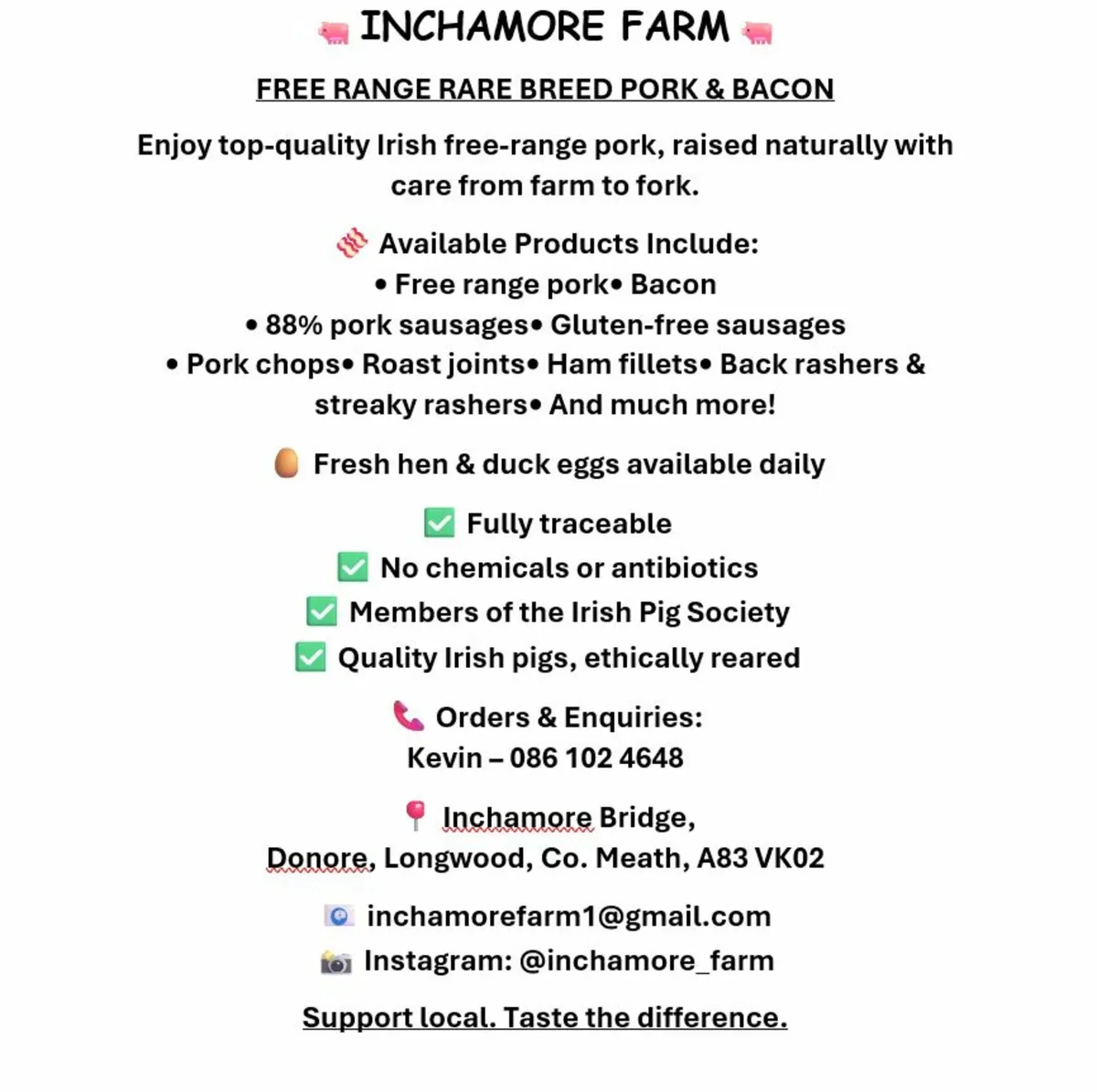 Free range Pork and Bacon products, Ham Fillets….. - Image 2