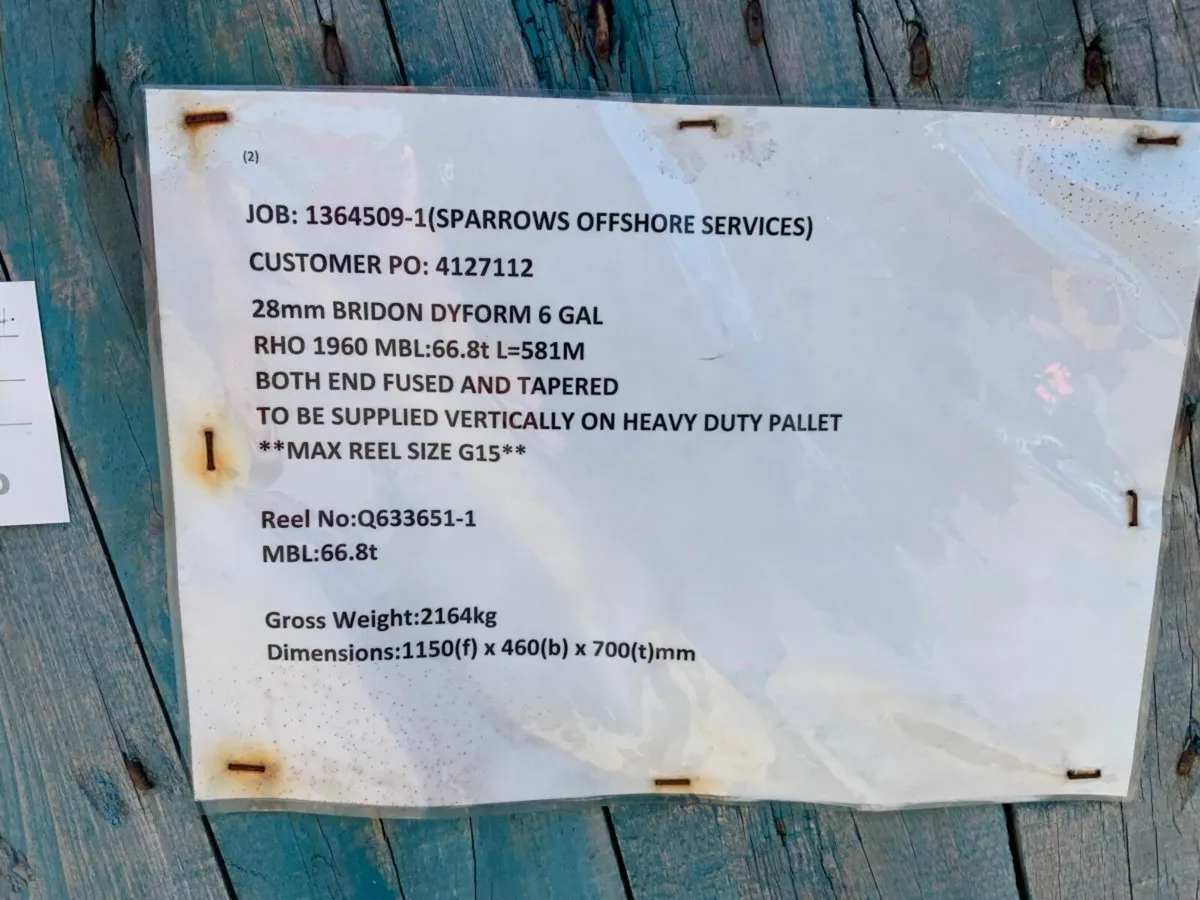 28mm WOVEN WIRE ROPE ...5 euro per metre........39 - Image 2