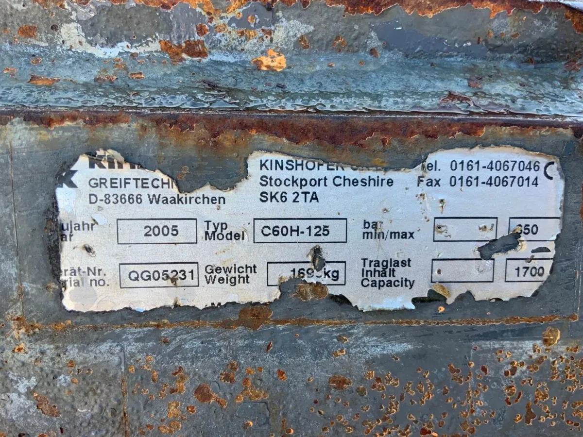 KINSHOFER C60H-125 CLAMSHELL BUCKET......631P - Image 4