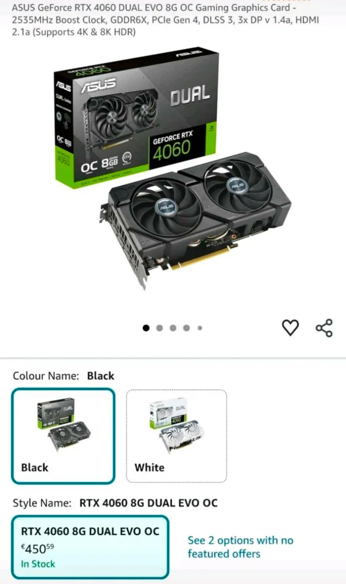 Asus Dual RTX 4060 evo oc - Image 1