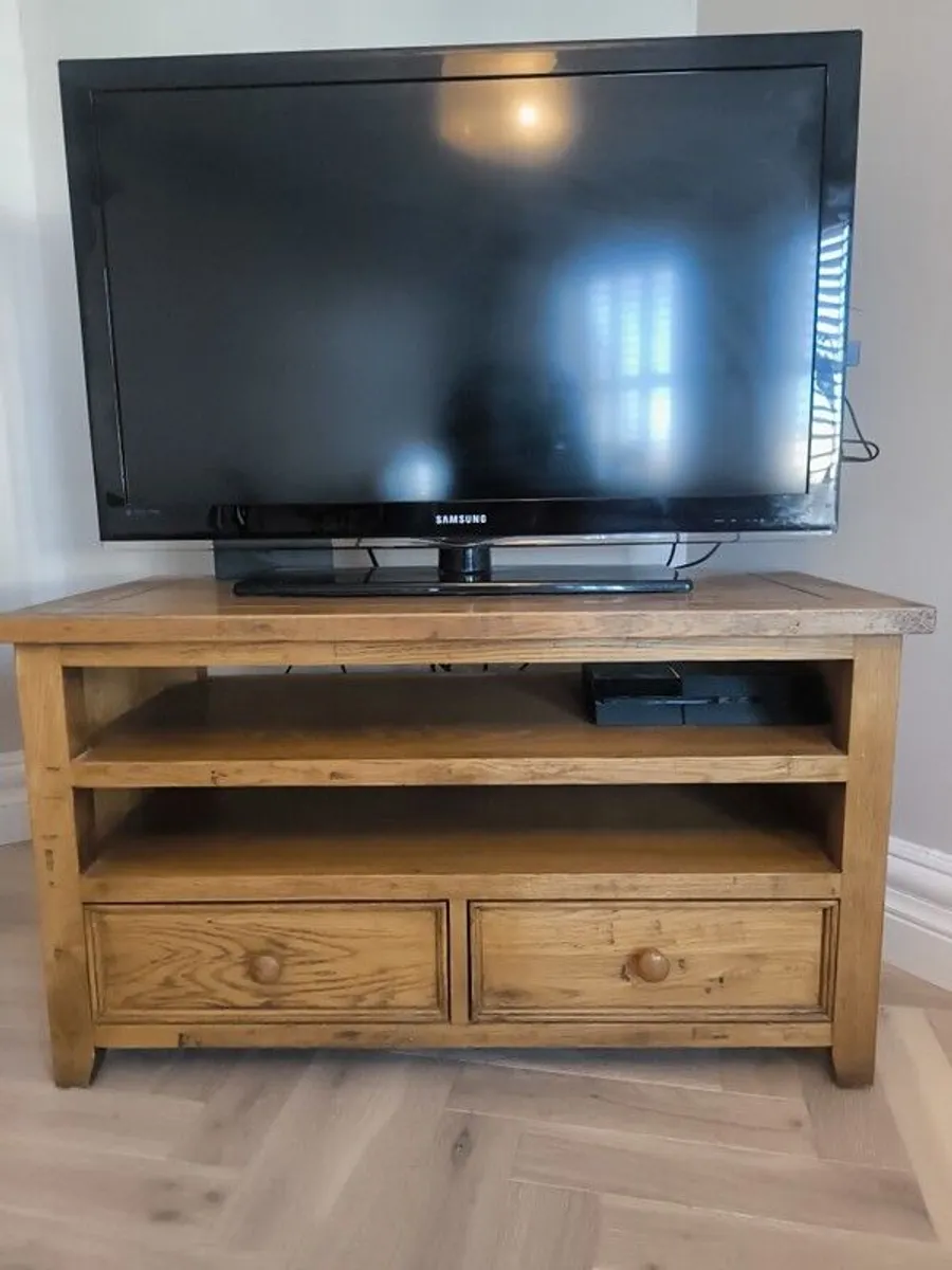 Solid Oak TV Unit Cabinet