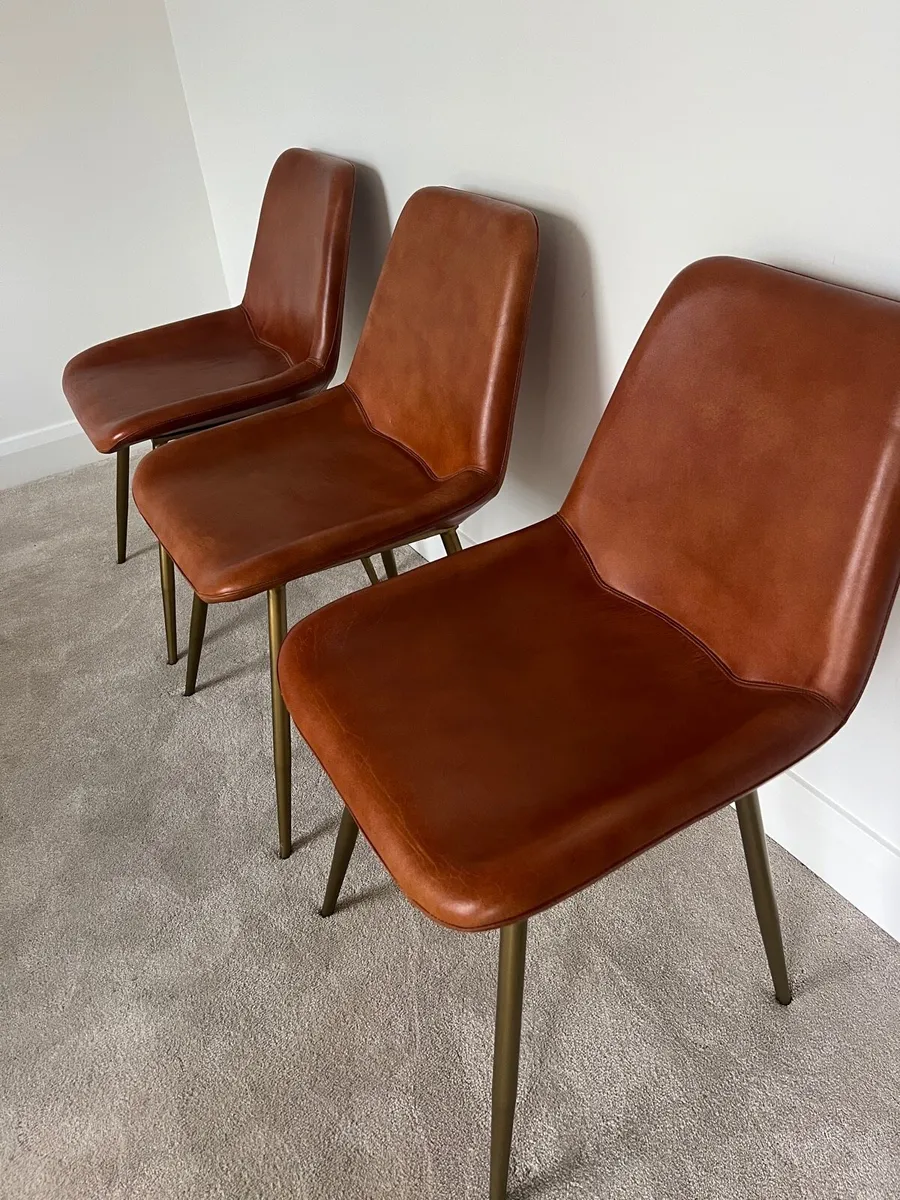 Stunning real leather - Casper chairs - Image 1