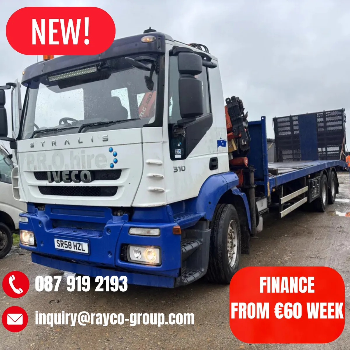 2008 Iveco 310 6x2 Beavertail Crane - Image 2