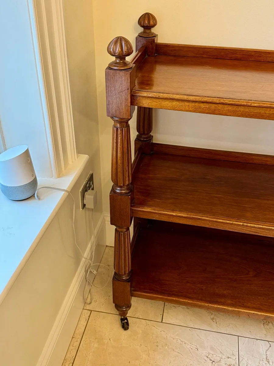 Antique Mahogany Dumb Waiter - Image 3