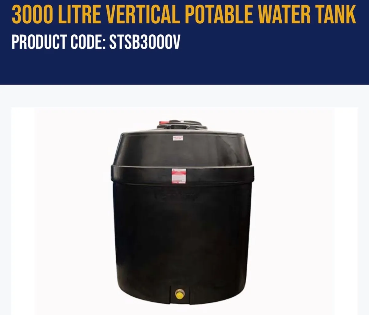 Water Tank 3000litre - Image 1