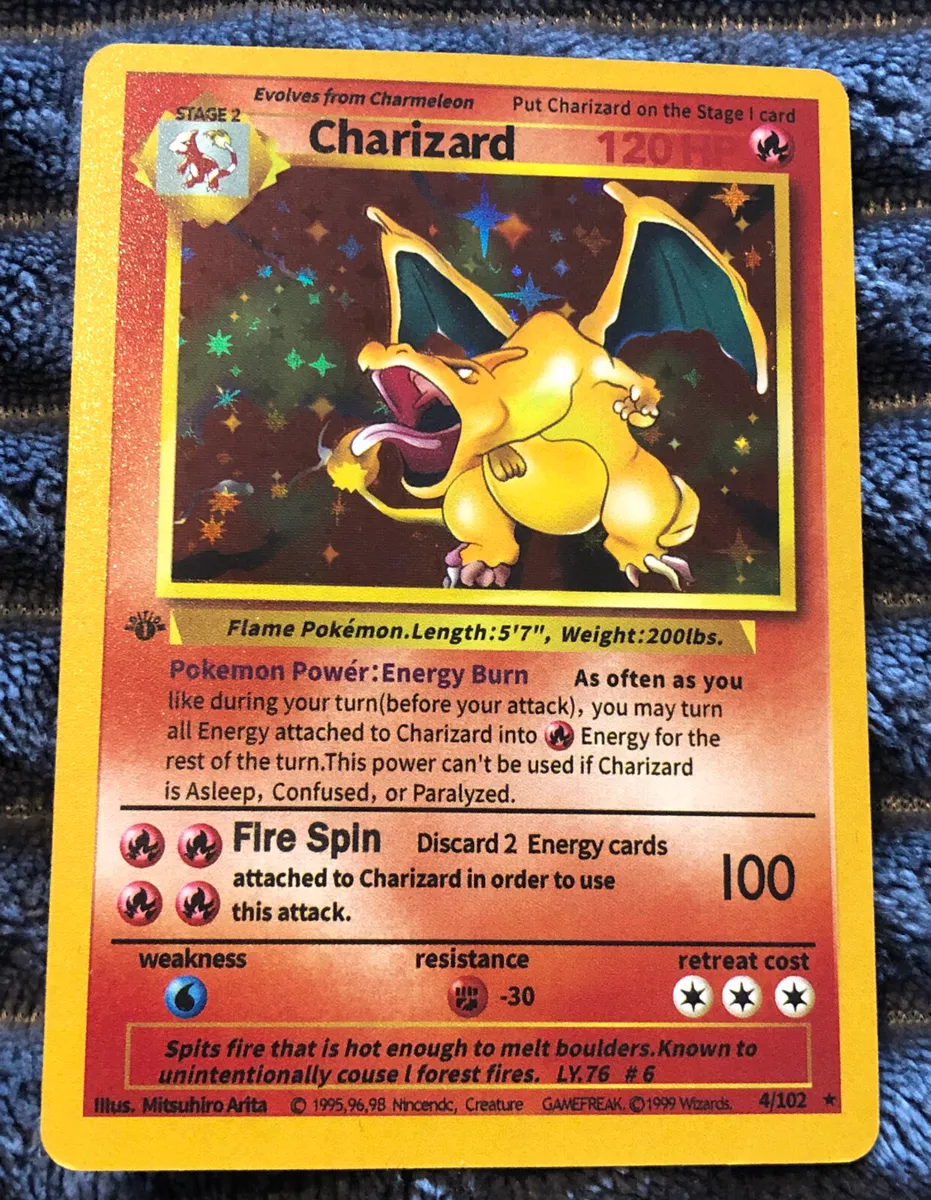 Charizard Pokemon Card - 1st Edition - Replica - Image 3