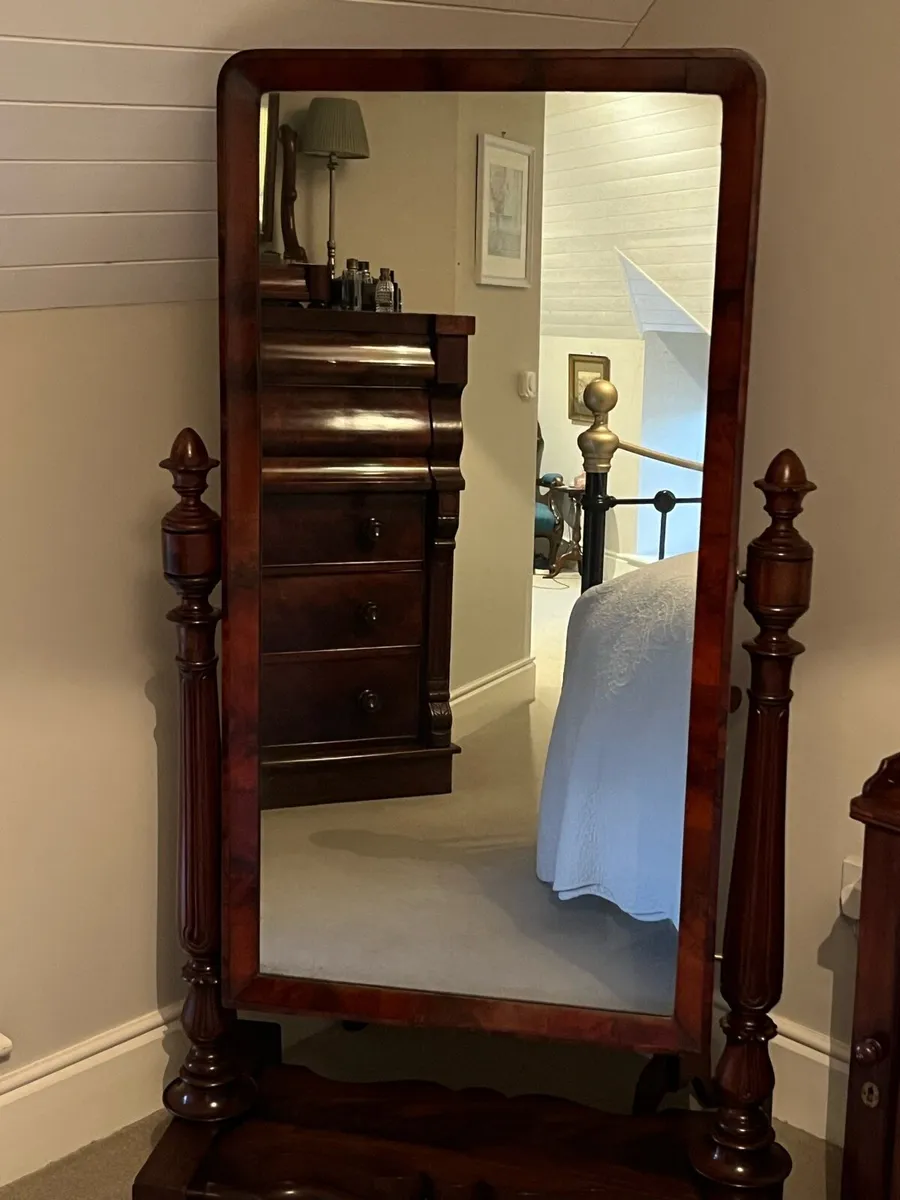 Victorian Cheval Mirror - Image 1