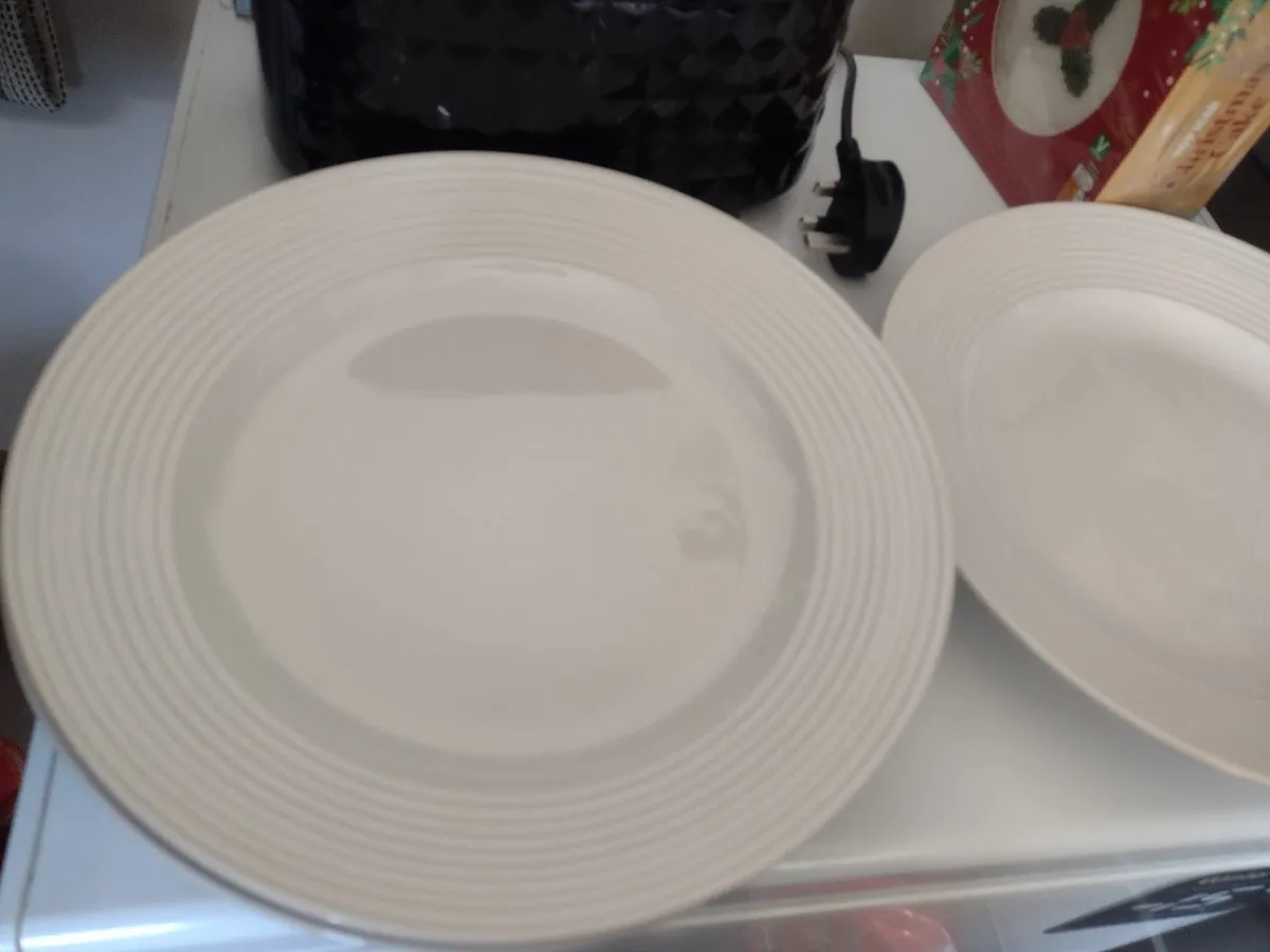 Four large heavy china plates - Image 2