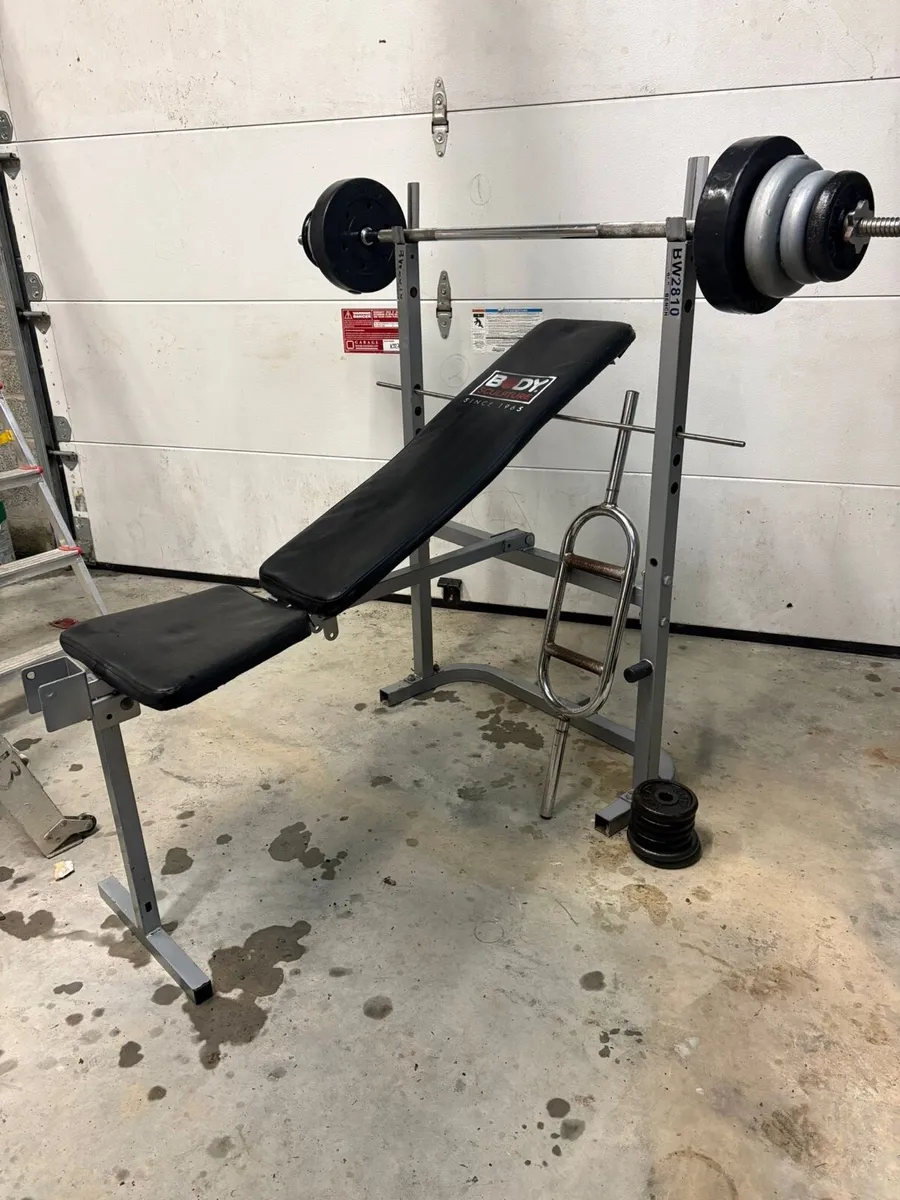 Gym bench and weights - Image 3