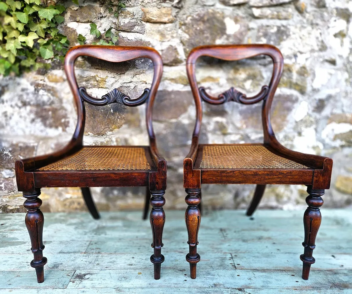 Pair of Georgian Rosewood Chairs- Circa 1830 - Image 2