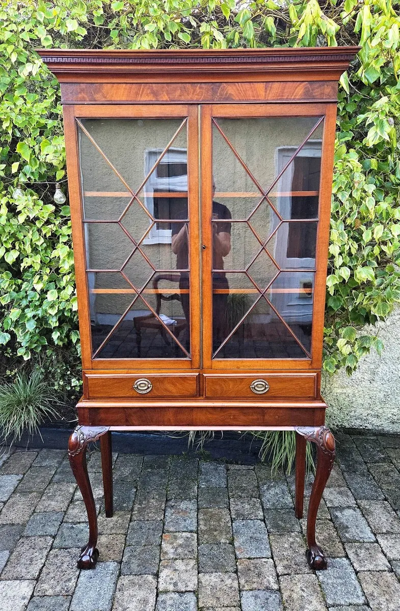 Tall Edwardian Display Bookcase- Circa 1905 - Image 2