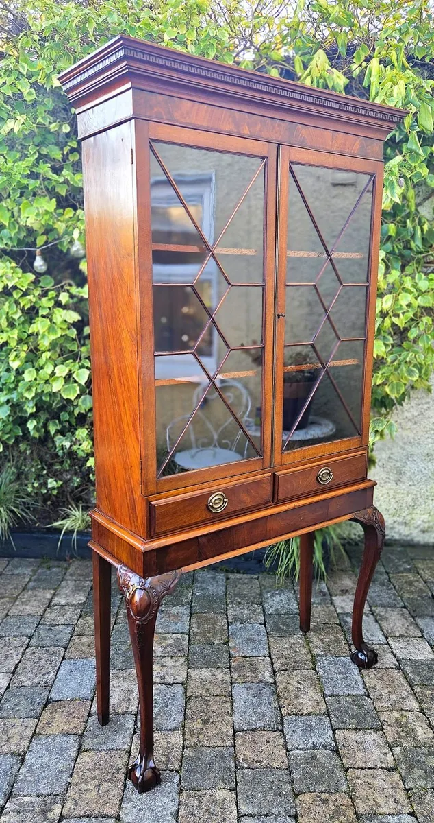 Tall Edwardian Display Bookcase- Circa 1905 - Image 3