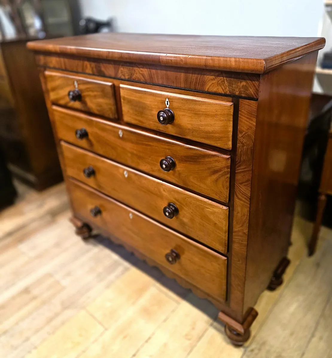 Large Victorian Mahogany Chest- Circa 1860 - Image 3