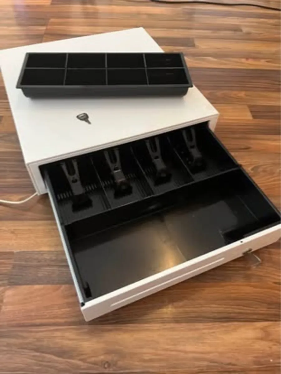 Cash Drawer With 2 Keys - White - Image 2