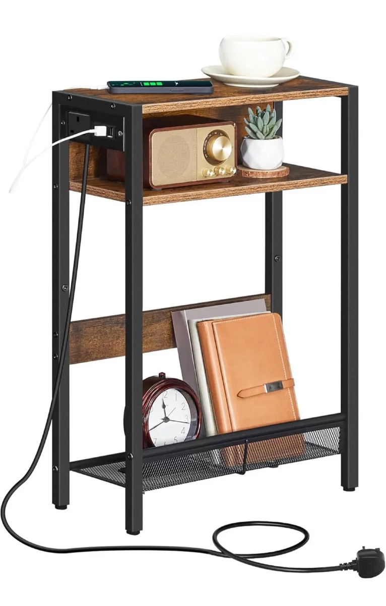 Side Table with Charging Station - Image 2