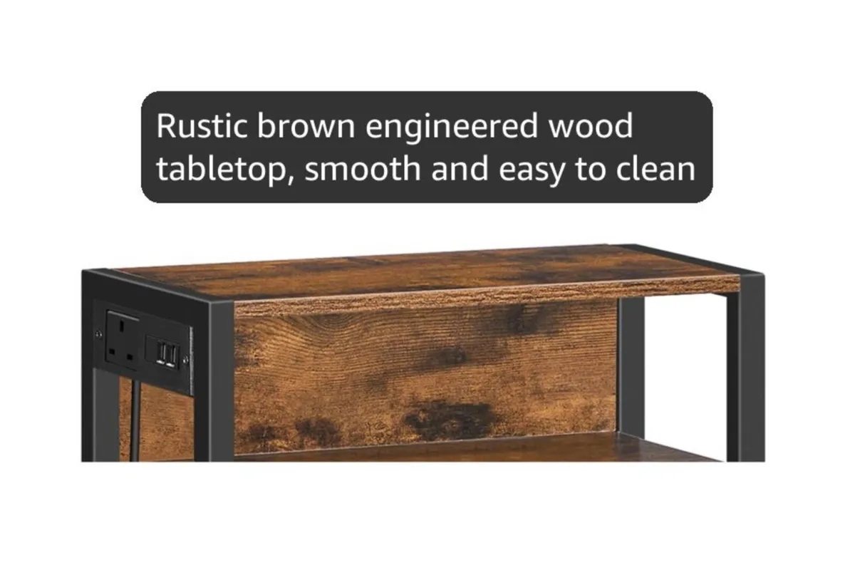 Side Table with Charging Station - Image 4