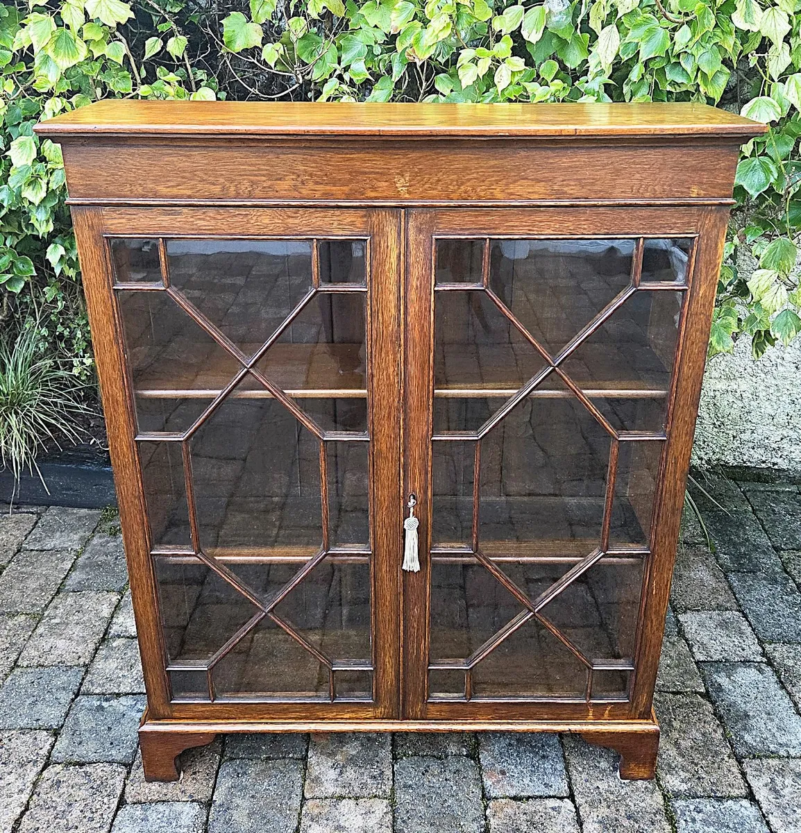 Edwardian Oak Bookcase- Circa 1910 - Image 4