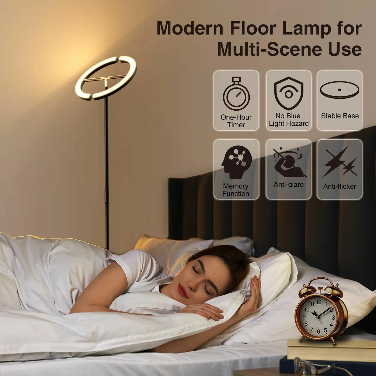 Floor Lamp Uplighter Stepless Dimming 3000K-6000K - Image 2