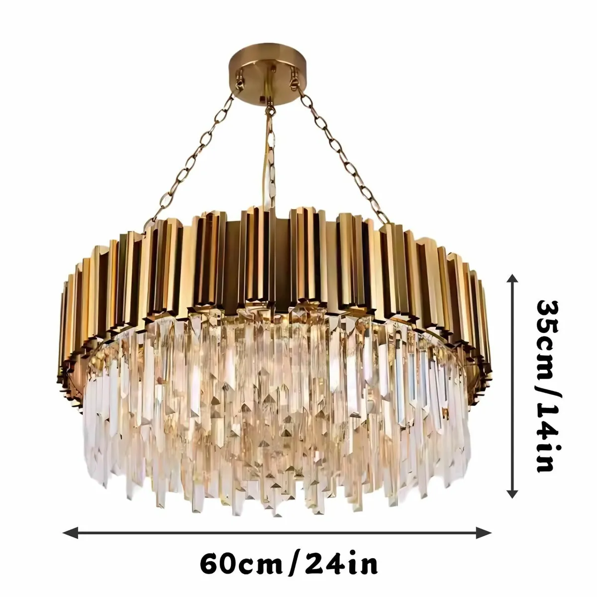 Pendant Light Crystal Chandelier Ceiling Modern - Image 3
