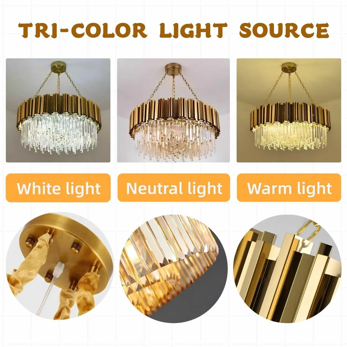 Pendant Light Crystal Chandelier Ceiling Modern - Image 4