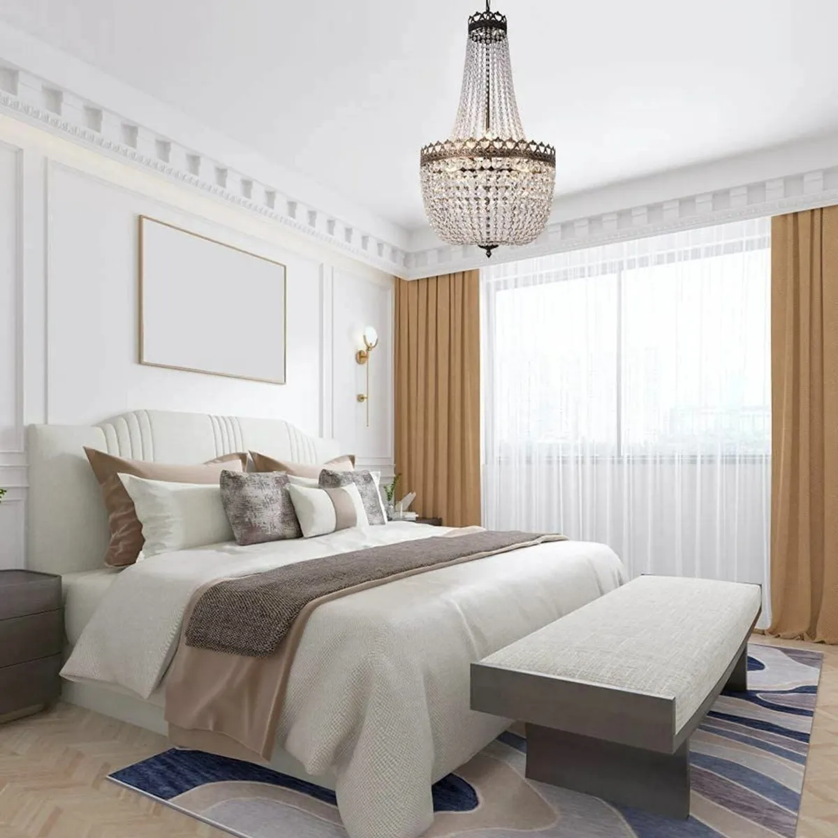 Crystal Chandelier Lights 9-Light French Empire - Image 3