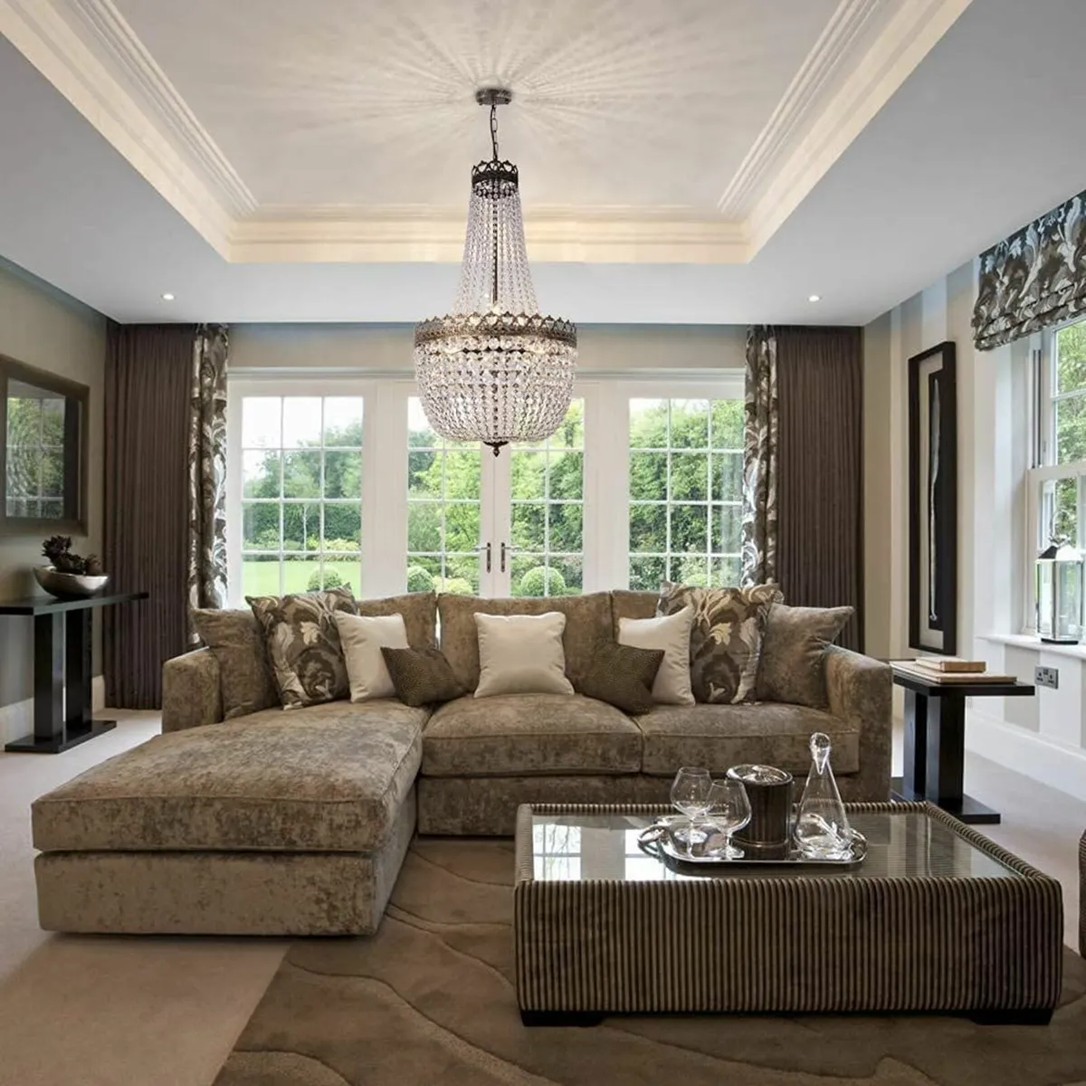 Crystal Chandelier Lights 9-Light French Empire - Image 4