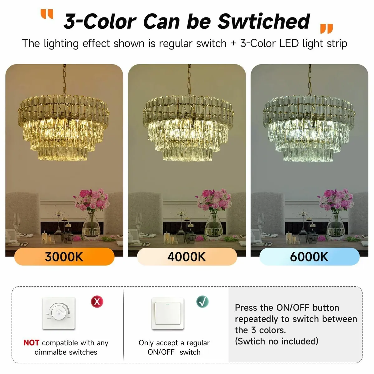 Modern Crystal Chandelier Round Luxury Pendant - Image 3