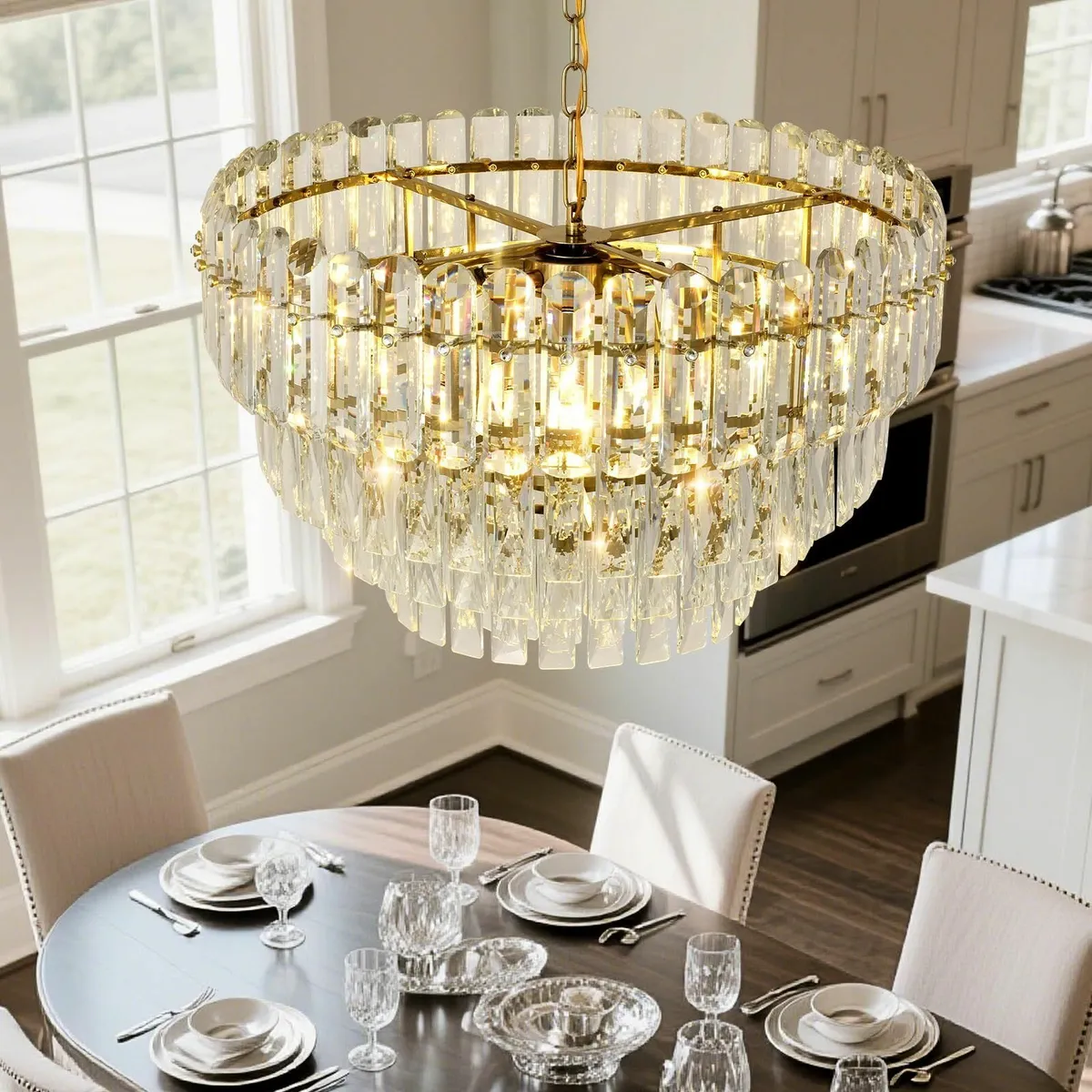 Modern Crystal Chandelier Round Luxury Pendant - Image 2