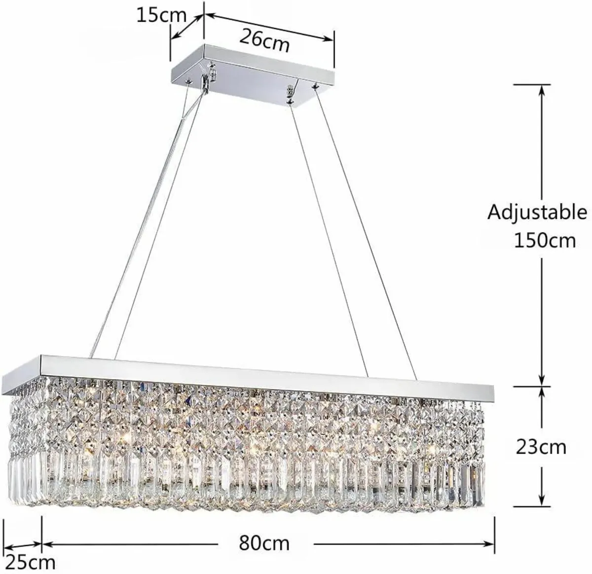 Modern Crystal Chandelier Lights Luxury Clear K9 - Image 2