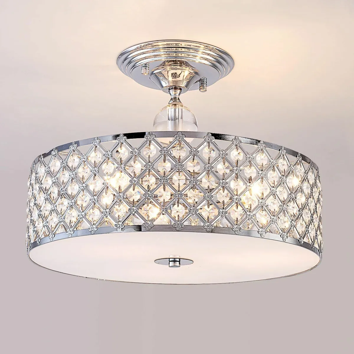 Modern Semi Flush Mount Ceiling Light 3 Lights - Image 1