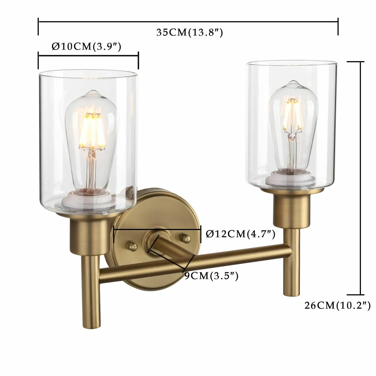 Retro Style Dual Head Wall Lights Industrial - Image 2