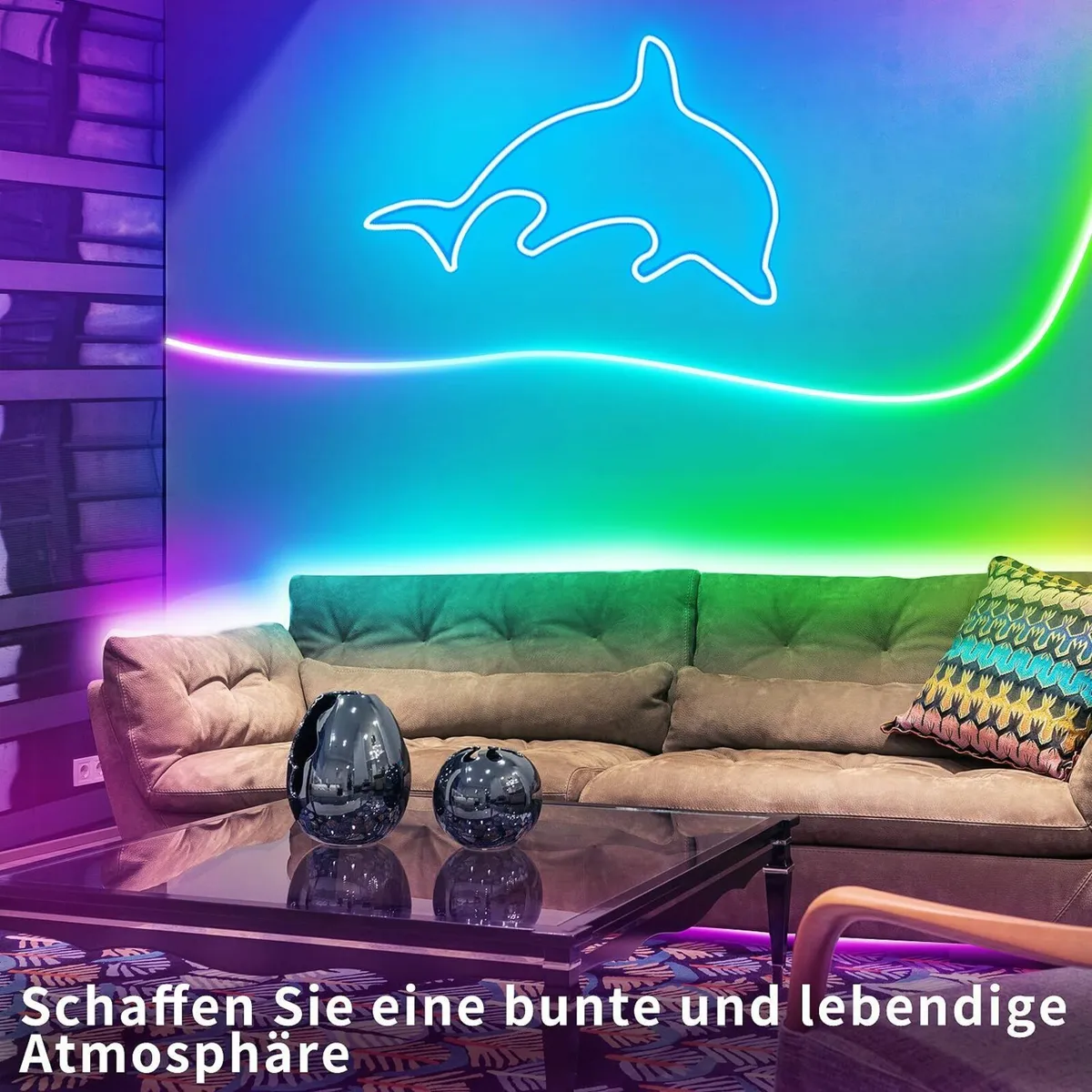 LED neon Lights Strip 15M 24v RGB with Remote APP - Image 4