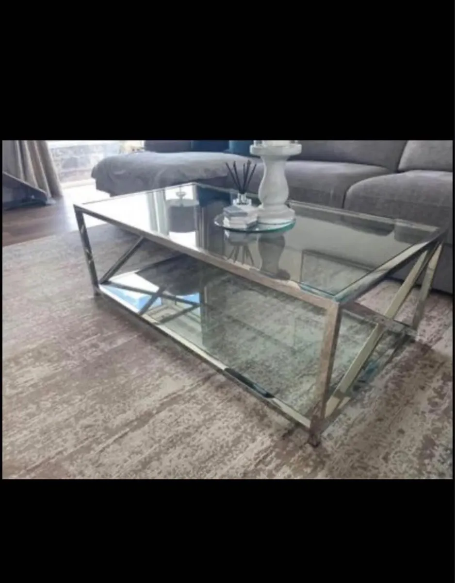 Steel Frame Coffee Table - Image 1