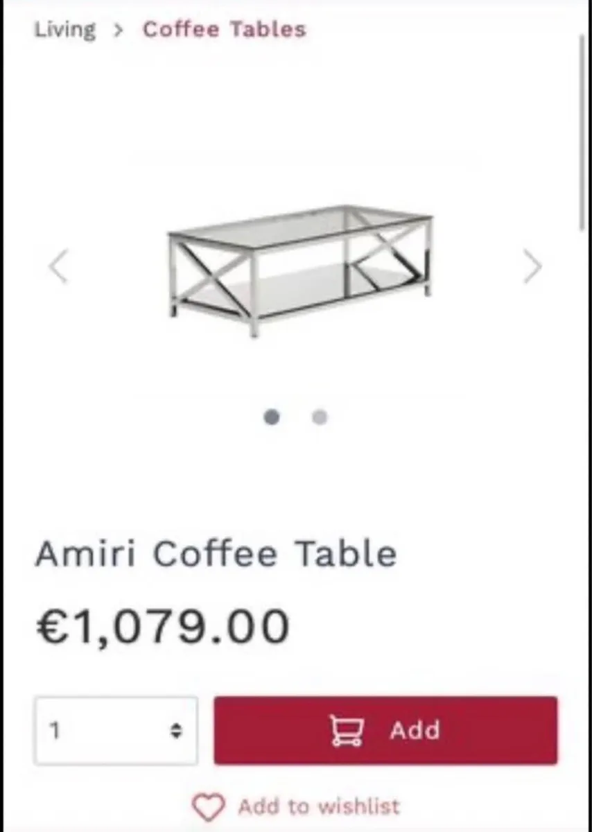 Steel Frame Coffee Table - Image 3