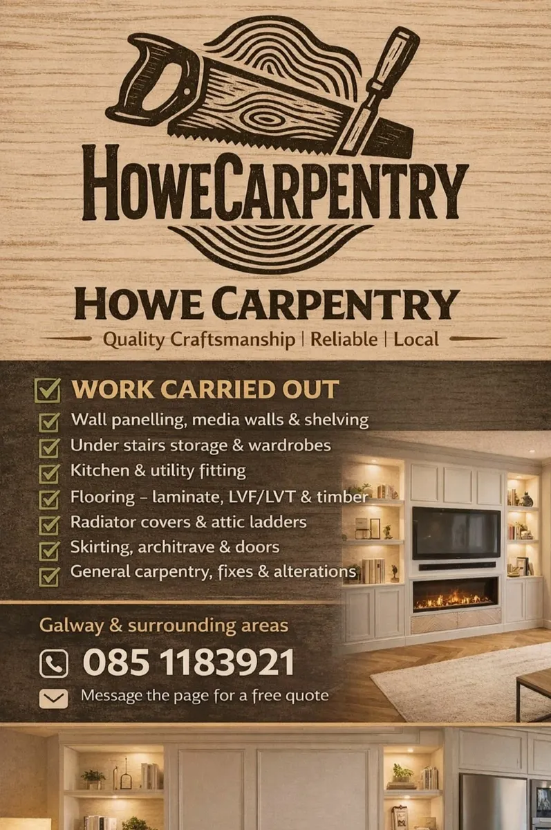 Carpenter. Tel: 085 1183921 - Image 1