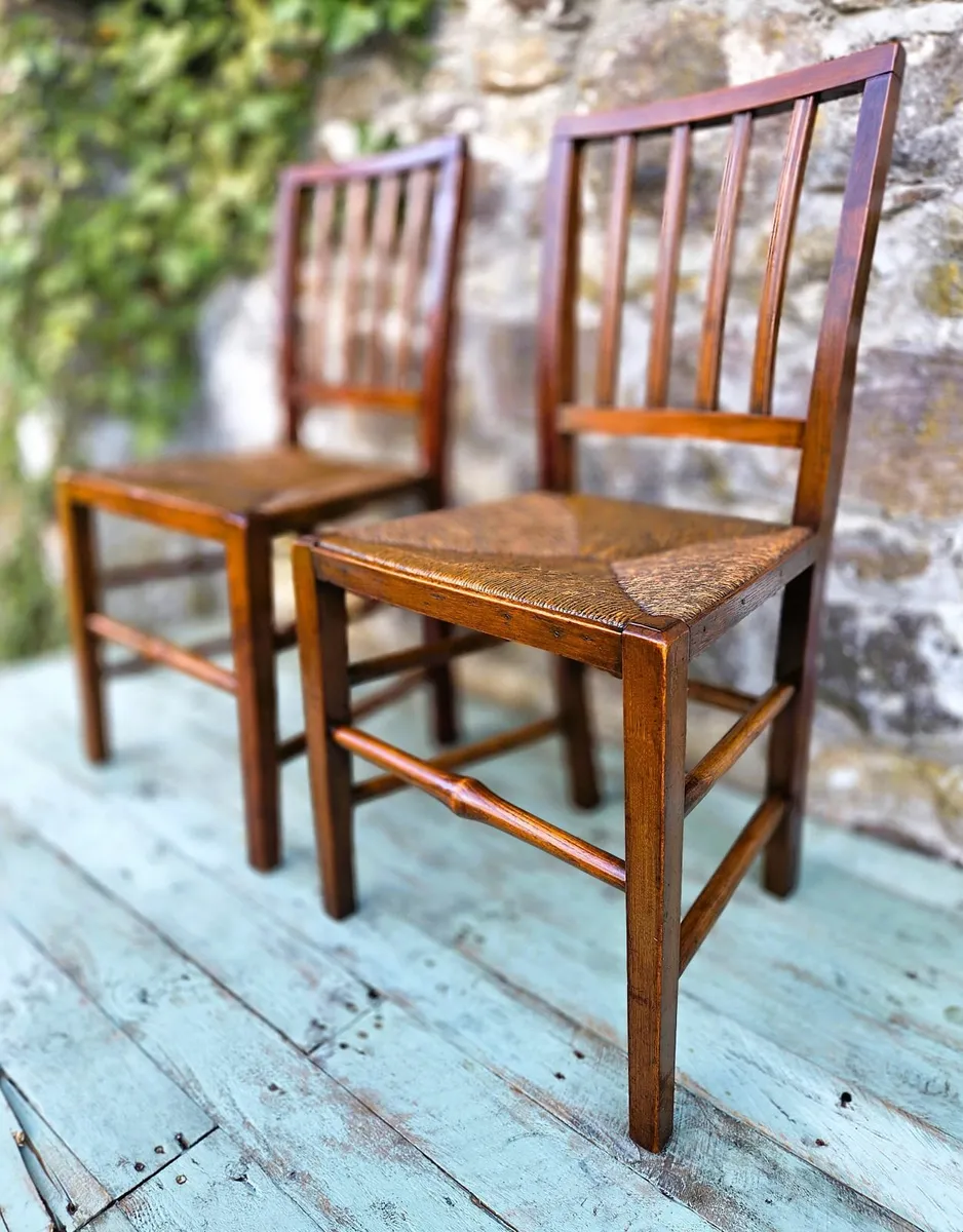 Antique French Farmhouse Chairs- Circa 1900 - Image 1