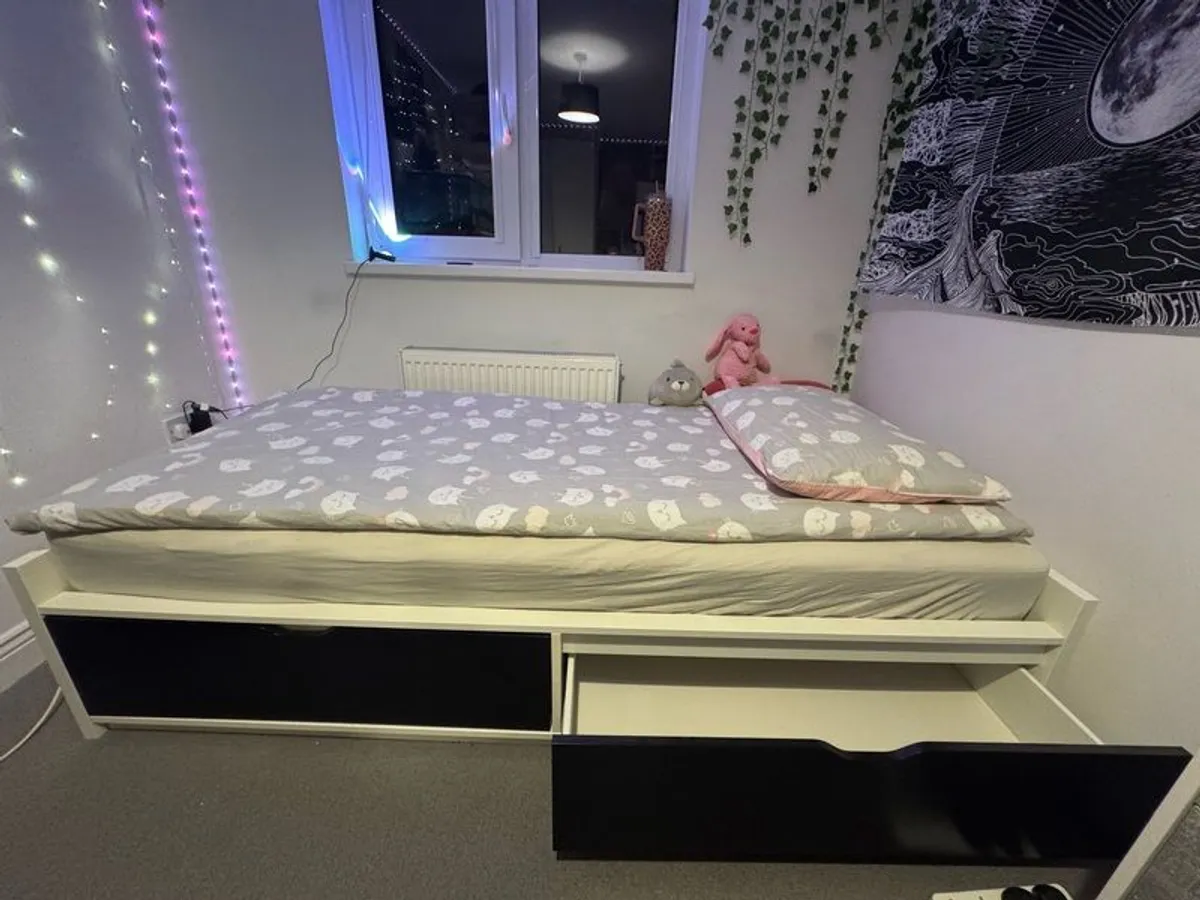 IKEA FLAXA bed frame with storage drawers - Image 3