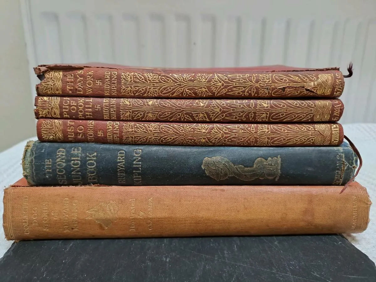 Bundle of 5 Antique Rudyard Kipling Hardback Books - Image 2
