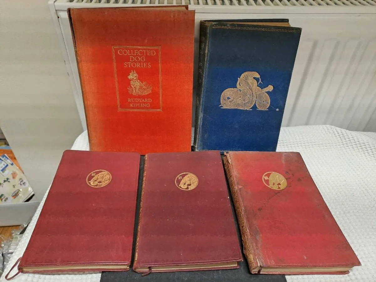 Bundle of 5 Antique Rudyard Kipling Hardback Books - Image 3