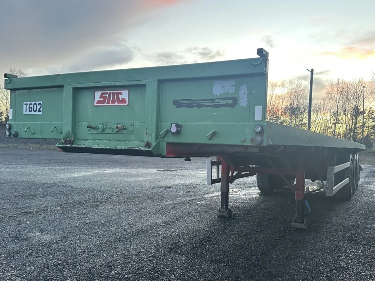 2002 SDC TROMBONE FLATBED TRAILER - Image 3